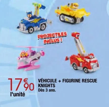 véhicule + figurines rescue knights 