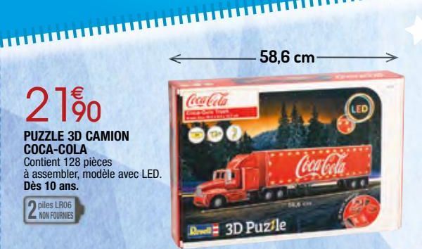 Puzzle 3d camion Coca cola
