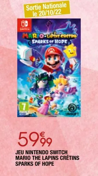 jeu nintendo switch mario the lapins crétins sparks of hope