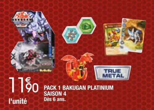 Pack 1 bakugan platinium saison 4