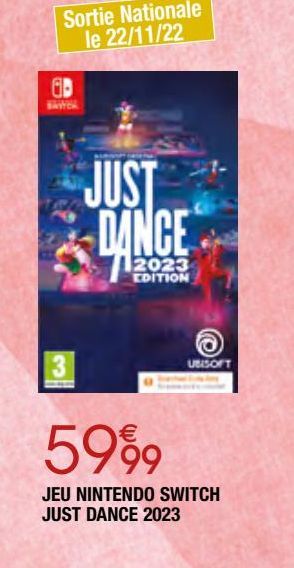 Jeu Nintendo switch just dance 2023