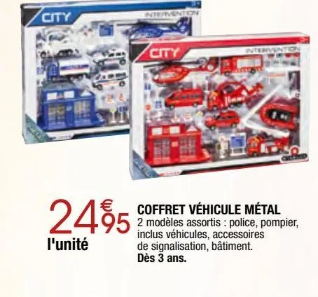 coffret véhicule métal 