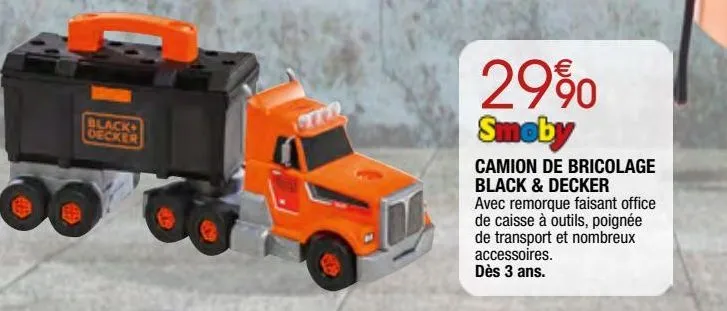 camion de bricolage black & decker