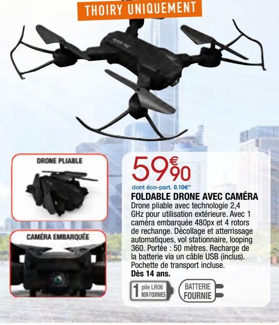 Foldable drone avec caméra