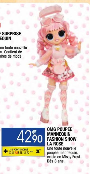 OMG poupée mannequin fashion show la rose