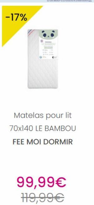 Matelas pour lit 70x140 L'ESSENTIEL FEE MOI DORMIR, Vente en ligne de Matelas  bébé