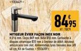 en de fixation 3635- MITIGEUR ÉVIER FAÇON INOX NOIR 216 mm Corps 049 mm  255mm Cartouche à  disques céramique 825 mm a limiteur de débit Aérat  anticalcaire con  Alimentation lyres tresses 3/8  8495  