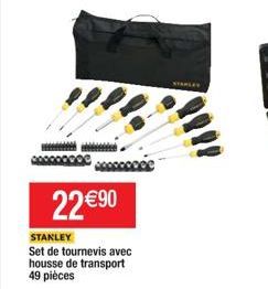 22 €90  STANLEY  Set de tournevis avec housse de transport  49 pièces  STANLEY 