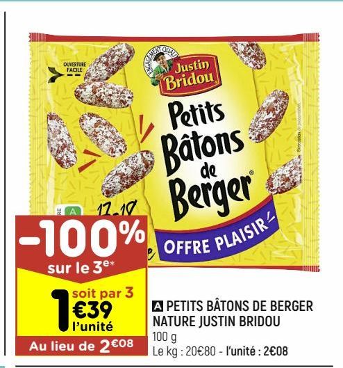 PETITS BÂTONS DE BERGER NATURE JUSTIN BRIDOU