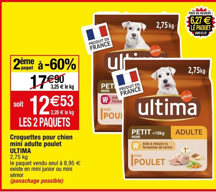 croquettes pour chien Ultima