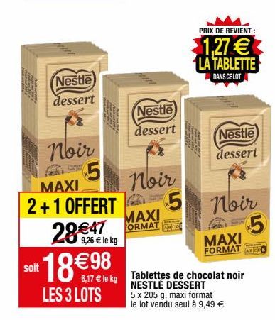 chocolat noir Nestlé