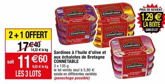 sardines à l'huile Connetable