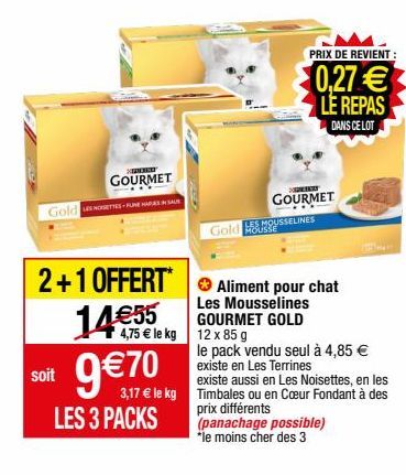 nourriture pour chats Gourmet Gold