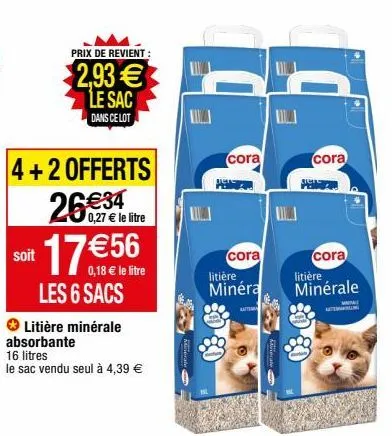 litière pour chats cora