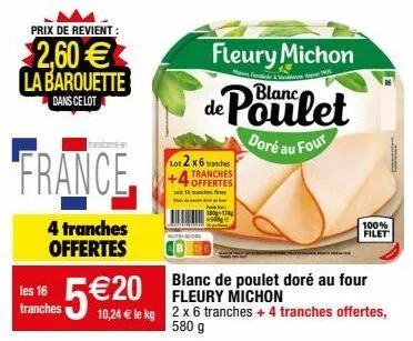 blanc de poulet fleury michon