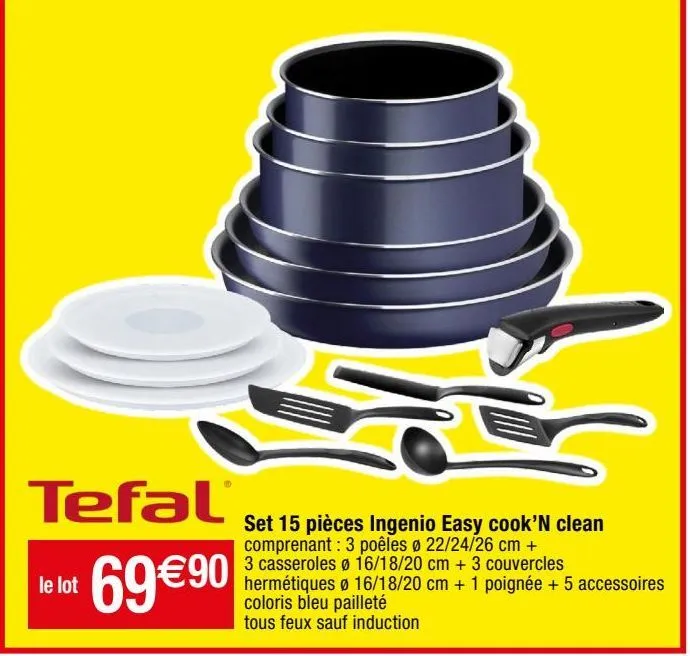 ustensiles de cuisine tefal