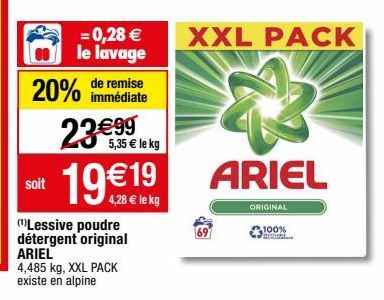 lessive  en poudre Ariel