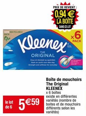 mouchoirs en papier Kleenex