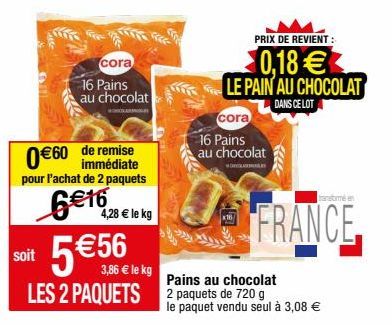 pains au chocolat Cora