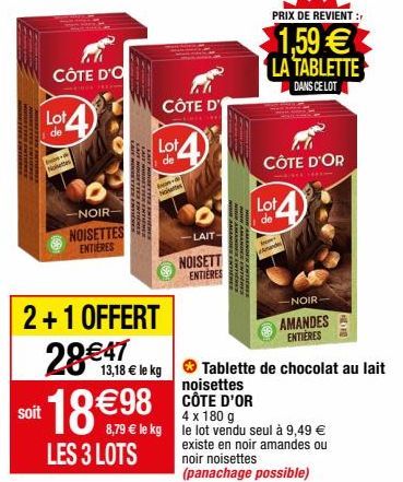 chocolat au lait Carte d'or