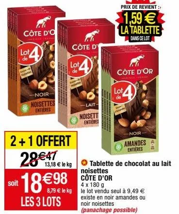 chocolat au lait carte d'or