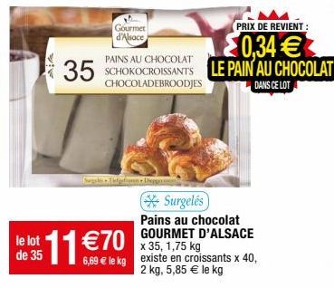 pains au chocolat Gourmet d'alsace