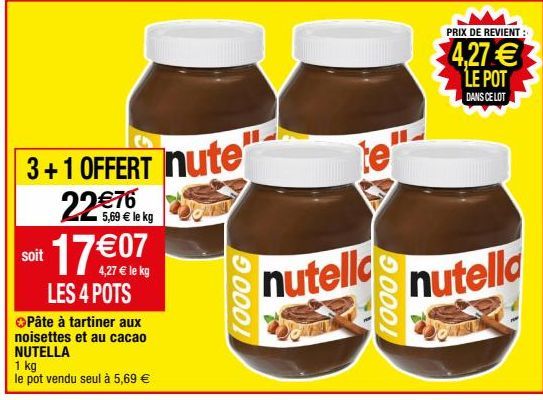 pâte à tartiner aux noisettes Nutella