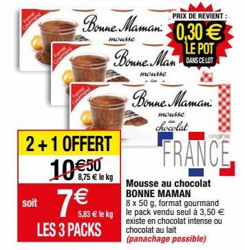 mousse au chocolat Bonne maman