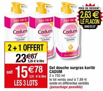 gel douche cadum