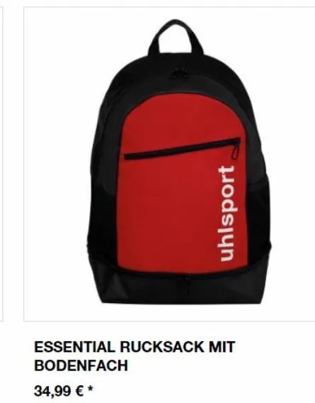 uhlsport  essential rucksack mit bodenfach  34,99 € * 