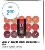 LE LOT  2€90  OOL  Lot de 24 bougies chauffe-plat parfumées Nina  Existe en plusieurs parfums 