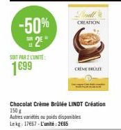 crème brûlée Lindt