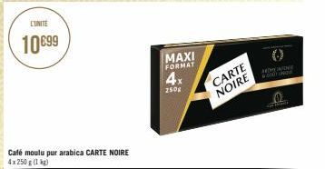 café moulu Carte noire