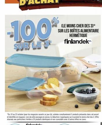 -100%  SUR LE 3  (LE MOINS CHER DES 3]* SUR LES BOITES ALIMENTAIRE  HERMÉTIQUE finlandek 