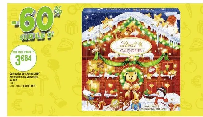 calendrier de l'avent lindt