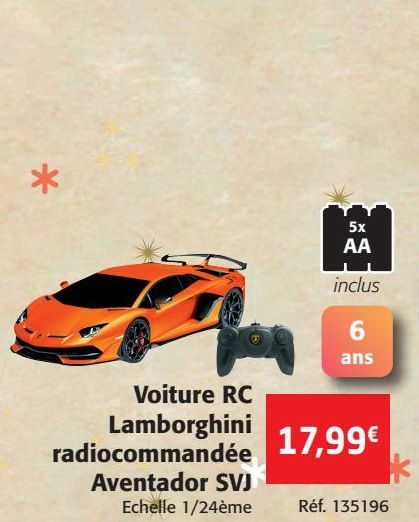 Voiture RC Lamborghini radiocommandée Aventador SVJ