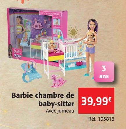 Barbie chambre de baby sitter