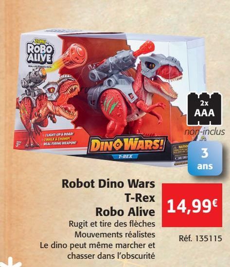 Robot Dino Wars T-Rex Robo Alive 