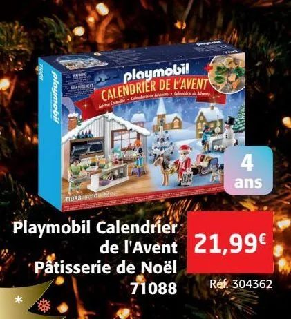 playmobil calendrier de l'avent pâtisserie de noel 71088