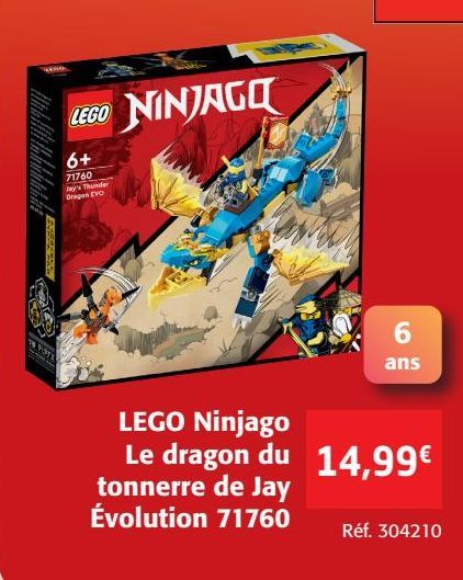 LEGO Ninjago Le dragon du tonnerre de jay Evolution 71760