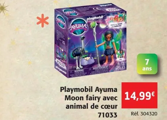 playmobil ayuma moon fairy avec animal de cœur 71033