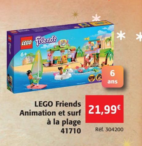 LEGO Friends Animation et surf à la Plage 41710