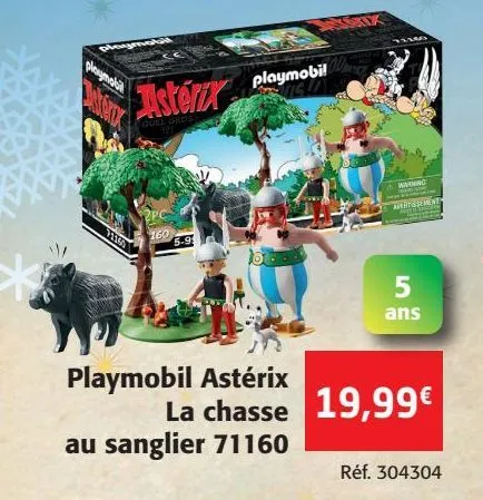 Promo Playmobil Astérix La chasse au sanglier 71160 Colruyt : 19,99€