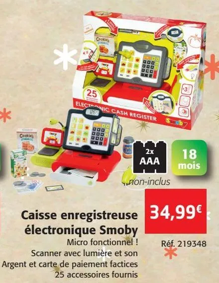 caisse enregistreuse électronique smoby