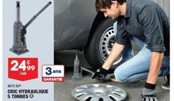 2499  L'  3 ans  GARANTIE  AUTO XS*  CRIC HYDRAULIQUE 5 TONNES 