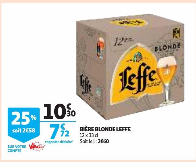 BIÈRE BLONDE LEFFE