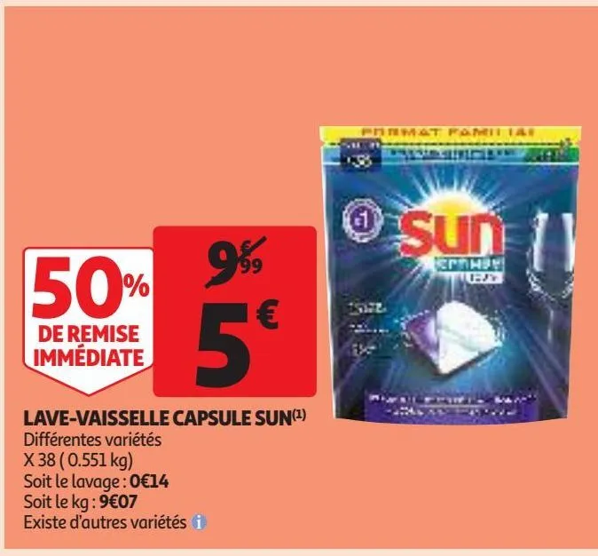 lave-vaisselle capsule sun