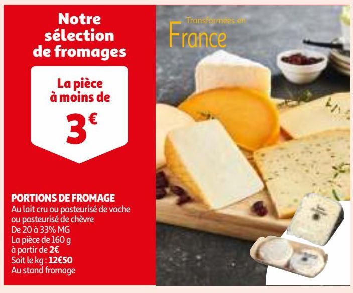 PORTIONS DE FROMAGE