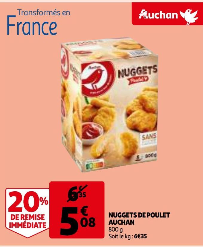 NUGGETS DE POULET AUCHAN 