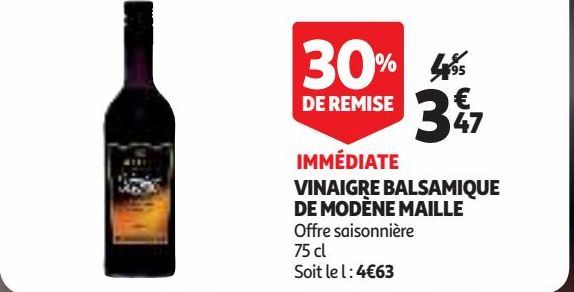 VINAIGRE BALSAMIQUE DE MODÈNE MAILLE